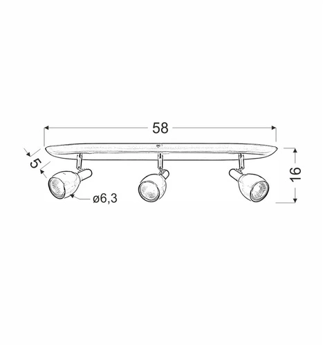 Lampa sufitowa Cross miedziana 3-punktowa regulowana do salonu, kuchni i jadalni