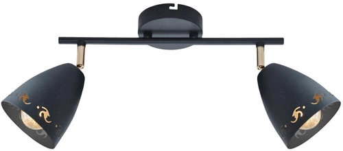 Lampa sufitowa Coty czarna nowoczesna metalowa z regulacją do salonu i jadalni 50 cm