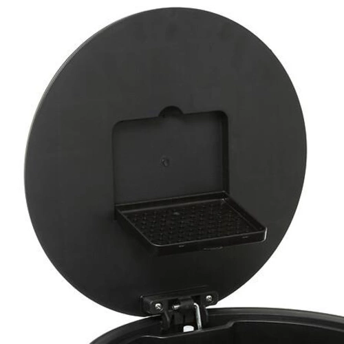 Kosz na śmieci kuchenny Delta 30l srebrny metalowy z pedałem i filtrem 5five