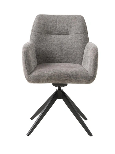 Krzesło obrotowe Roxana do jadalni tapicerowane z podłokietnikami