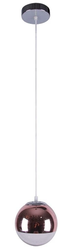 Lampa wisząca kula szklana Gaze różowo złota do salonu i kuchni 20 cm CANDELLUX