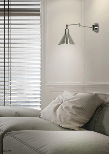 Kinkiet ścienny Copenhagen nowoczesny chrom metalowy regulowany do salonu i sypialni 37,5 cm