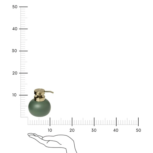 Dozownik do mydła Duo zielony glamour z poliresinu do łazienki 5five simply smart