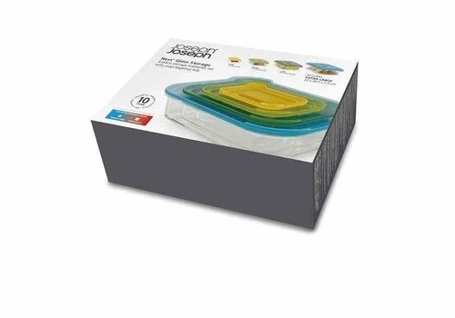 JJ- Zest. 4szklanych pojemników Nest Glass Storage multikolor