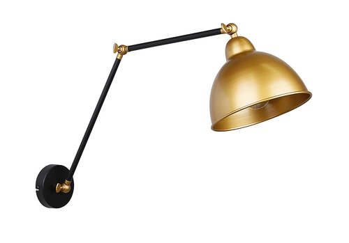 Kinkiet Truck lampa czarny+złoty 1x40W  E27 klosz złoty