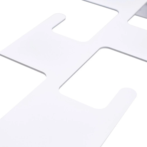 Nowoczesny biały wieszak ścienny do przedpokoju metalowy Zip Intesi z czterema haczykami