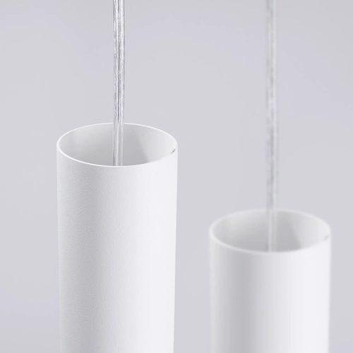 Nowoczesna lampa wisząca LAMI 3P biały metal do salonu i kuchni spiralny design