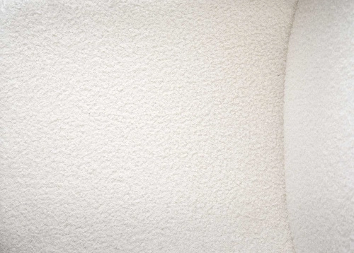 Krzesło tapicerowane Perrol boucle kremowe z podłokietnikami do jadalni nowoczesne Intesi