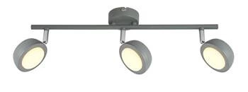 Lampa sufitowa LED Mild szara regulowana 3-punktowa do salonu i sypialni 54 cm
