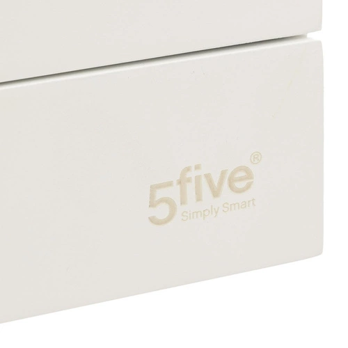 Organizer na kosmetyki bambusowy Natureo 4 przegródki biały do łazienki lub na toaletkę 5five