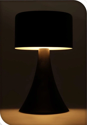 Lampka nocna LED Tirset Intesi czarna metalowa bezprzewodowa do sypialni i salonu