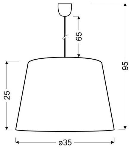 Lampa sufitowa Sweet różowa z tkaniny do pokoju dziecka lub kuchni 35 cm vintage