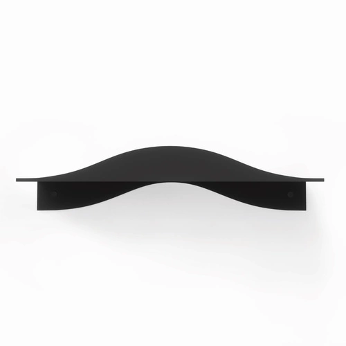 Zestaw 2 nowoczesnych półek ściennych Surf czarnych metalowych do salonu Umbra
