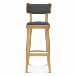 Hoker tapicerowany Solid FAMEG do kuchni i jadalni, drewniany z oparciem, personalizowany