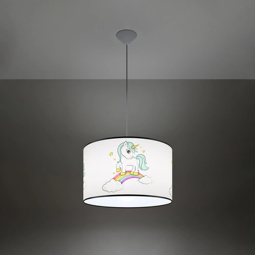 Lampa wisząca UNICORN 40 nowoczesna do pokoju dziecięcego jednorożec 40 cm SOLLUX