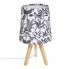 Lampka nocna boho z abażurem Jungle Atmosphera do pokoju dziecięcego biała drewniana 24 cm