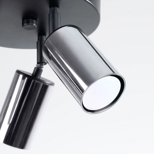 Plafon sufitowy WINX 3P czarny chrom nowoczesny metalowy do salonu i sypialni SOLLUX