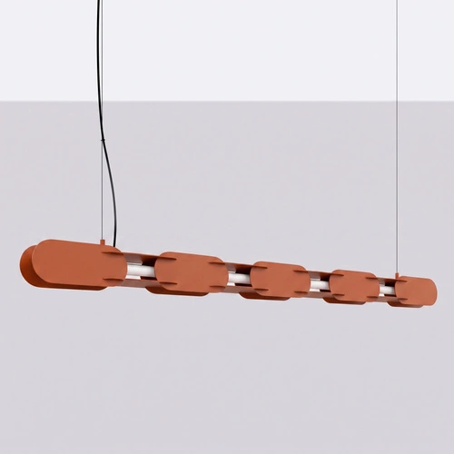 Lampa wisząca LED CHAIN 158 nad wyspę nowoczesna terrakota