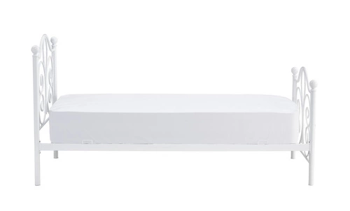 Łóżko metalowe Tala 90x200 białe nowoczesne do sypialni łatwe czyszczenie