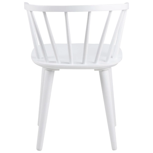 Krzesło drewniane Ida Actona białe z podłokietnikami skandynawskie do jadalni i kuchni