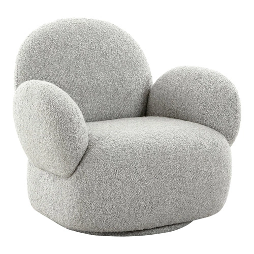 Fotel Messina obrotowy boucle szary