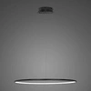 Lampa wisząca LED Ledowe Okręgi 60 cm czarna nowoczesna regulowana do salonu