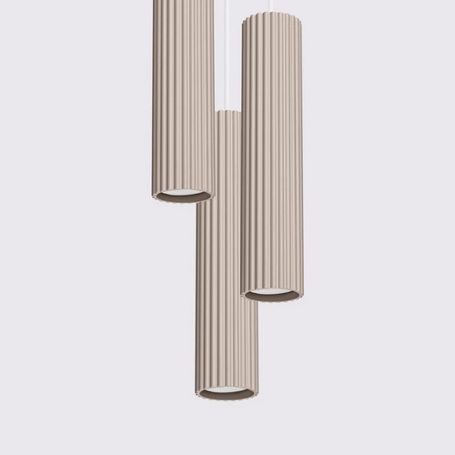 Lampa sufitowa KARBON 3P beżowa nowoczesna 3-punktowa do salonu i kuchni