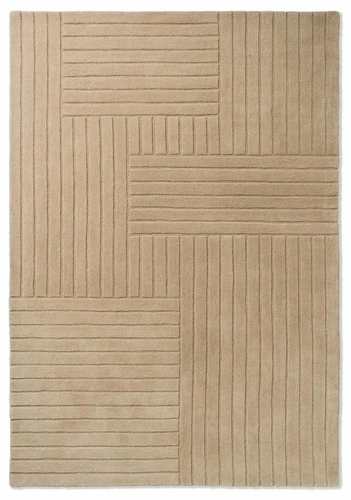 Decor Desert Warm Sand dywan wełniany do salonu nowoczesny 200x280 cm łatwy w czyszczeniu