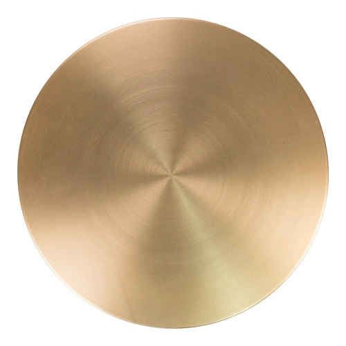 Stolik kawowy okrągły Lecco 51cm złoty glamour metalowy z marmurem do salonu Intesi