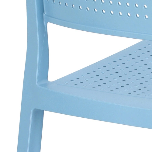 Krzesło ogrodowe z tworzywa sztucznego Emi niebieskie SCAB Design, sztaplowane, łatwe czyszczenie
