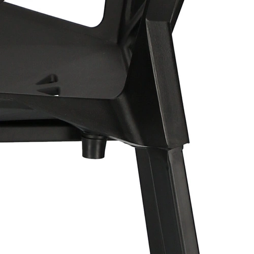 Krzesło do salonu Gap PP inspirowane One Chair Simplet czarne ażurowe sztaplowane nowoczesne