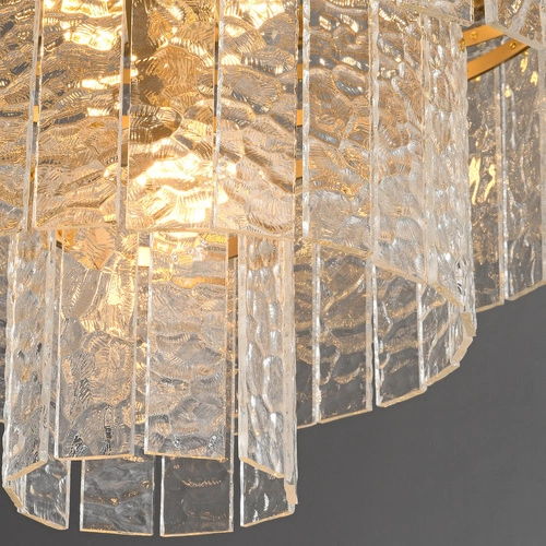 Lampa wisząca ICELAND biała 60 cm kryształowa glamour do salonu lub jadalni Step into Design