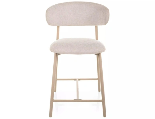 Hoker Pasco Slim tapicerowany beżowy do kuchni z oparciem Intesi