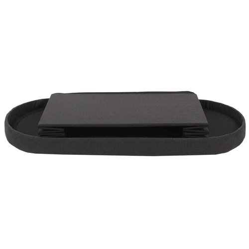 Ławka tapicerowana Olaf antracytowa ze schowkiem składana do przedpokoju i sypialni Intesi