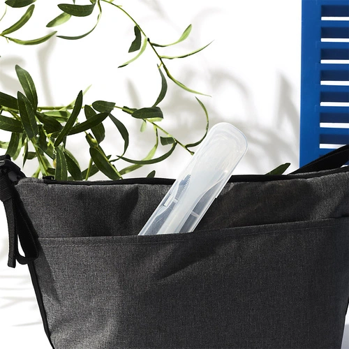 Intesi biały zestaw sztućców podróżnych w etui plastikowe do lunchboxa i pikniku