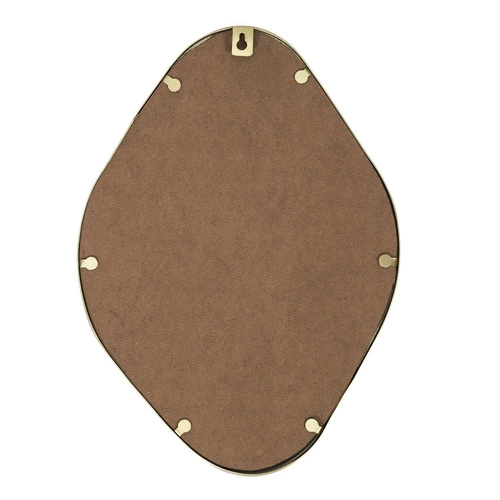 Lustro do przedpokoju Arcilla romb w złotej ramie wiszące nowoczesne Intesi 34x25 cm