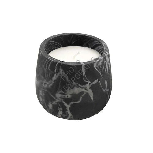 Świeca zapachowa Marble S czarna Intesi nowoczesna parafinowa na prezent