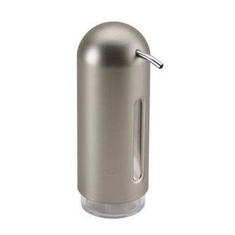 Dozownik do mydła Umbra Penguin srebrny metaliczny do łazienki nowoczesny 19 cm