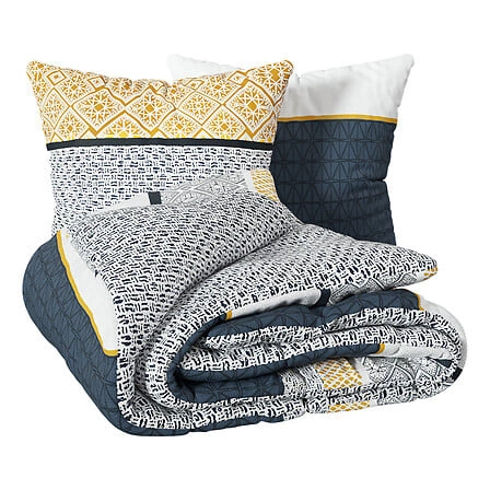 Komplet pościeli bawełnianej Etnik 240x220 Atmosphera geometryczny multikolor do sypialni Oeko-Tex