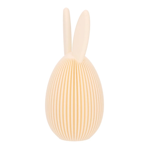 Beżowa figurka wielkanocna Jajko z uszami Intesi 13,5 cm nowoczesna dekoracja na stół lub parapet