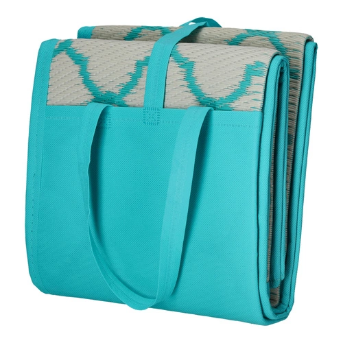 Mata kempingowa 90x180cm niebieska