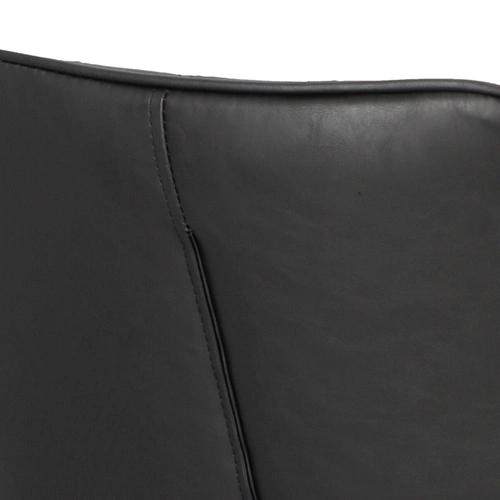 Krzesło tapicerowane Rox czarne ekoskóra z podłokietnikami do jadalni i kuchni Intesi