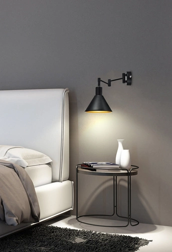 Kinkiet Copenhagen lampa 1x40W E14  czarny środek złoty