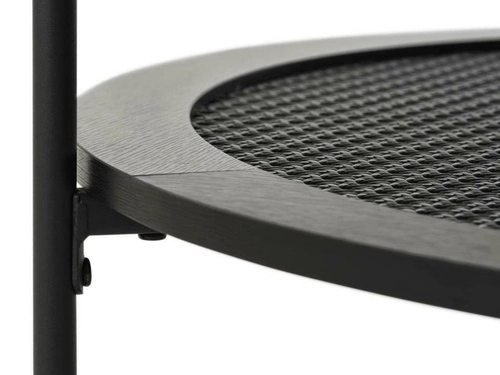 Stolik kawowy Pensacola okrągły 80 cm czarny dębowy do salonu