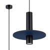 Lampa wisząca PELTA 1 nowoczesna granatowa czarna do salonu i jadalni 30 cm