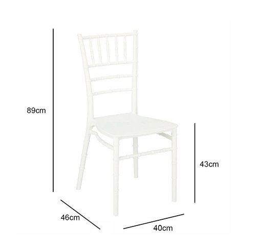 Krzesło Chiavari białe z tworzywa