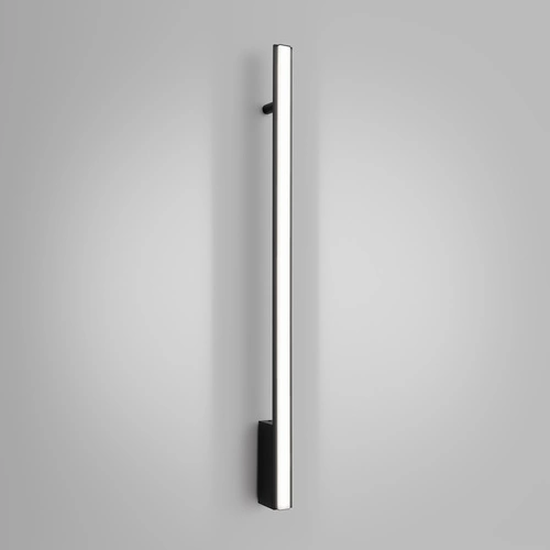 Nowoczesny kinkiet ścienny LED LAGOM 90 czarny aluminium do salonu sypialni i przedpokoju Thoro