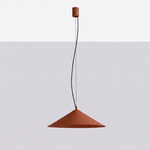 Lampa wisząca FINT LED nad stół regulowana ochra czerwona 50 cm