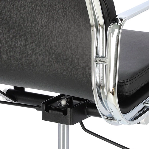 Fotel biurowy ergonomiczny obrotowy CH2171 PREMIUM skórzany czarny do biura EA217