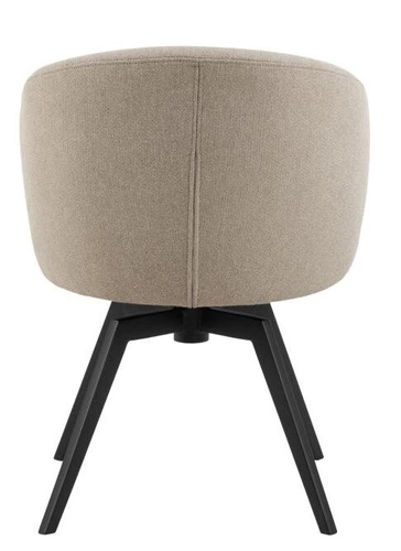 Krzesło tapicerowane Darlene Actona beżowe obrotowe nowoczesne do jadalni i salonu